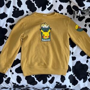 Pokemon Mustard Yellow Pikachu Crewneck Sweatshirt